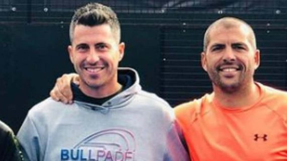 Jorge Larena y Adrián Pollo, en el GL Padel Club de Gran Canaria.