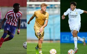 Rafa Obrador jugando esta temporada con el Castilla.