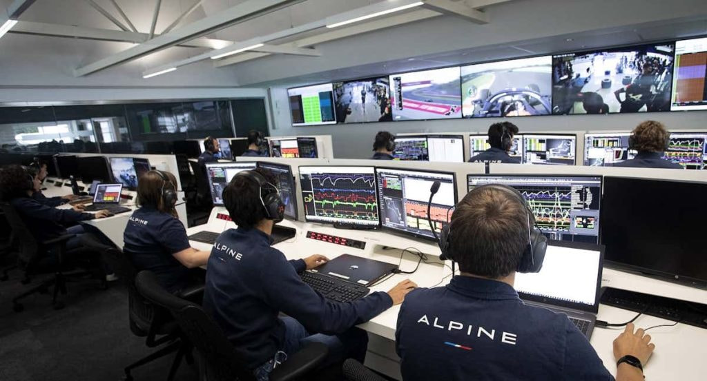 Sala de Estrategia Remota de Alpine F1 en Enstone (Reino Unido).