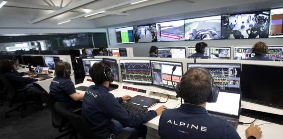 Sala de Estrategia Remota de Alpine F1 en Enstone (Reino Unido).