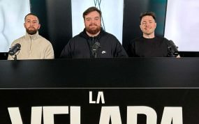 Sandor Martín, Ibai Llanos y Reven durante la presentación de la Velada del Año III.
