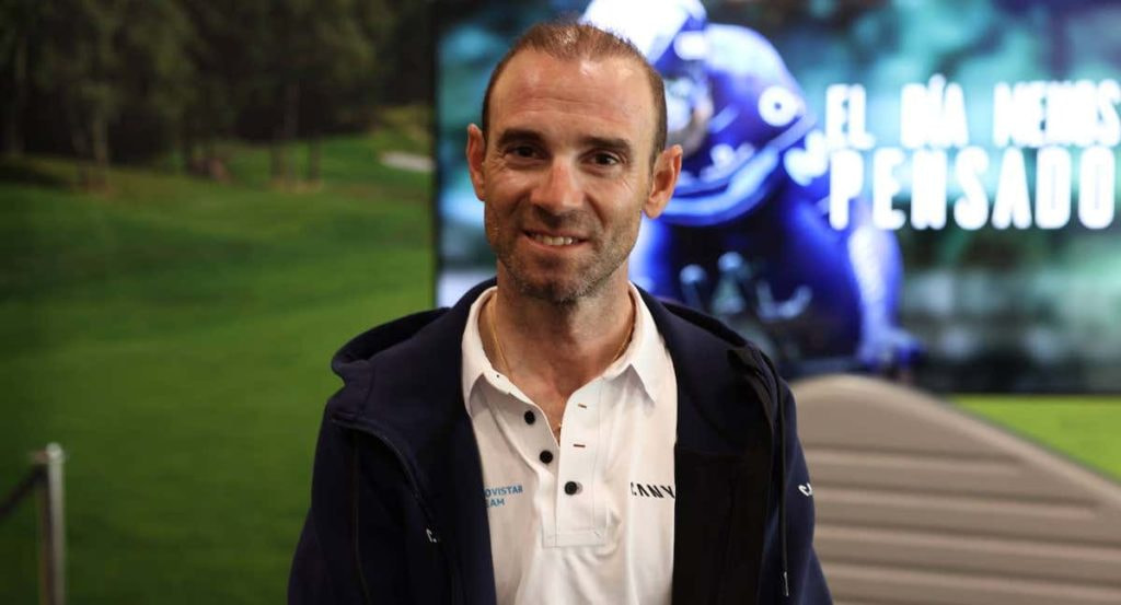 Alejandro Valverde, este miércoles en Madrid.