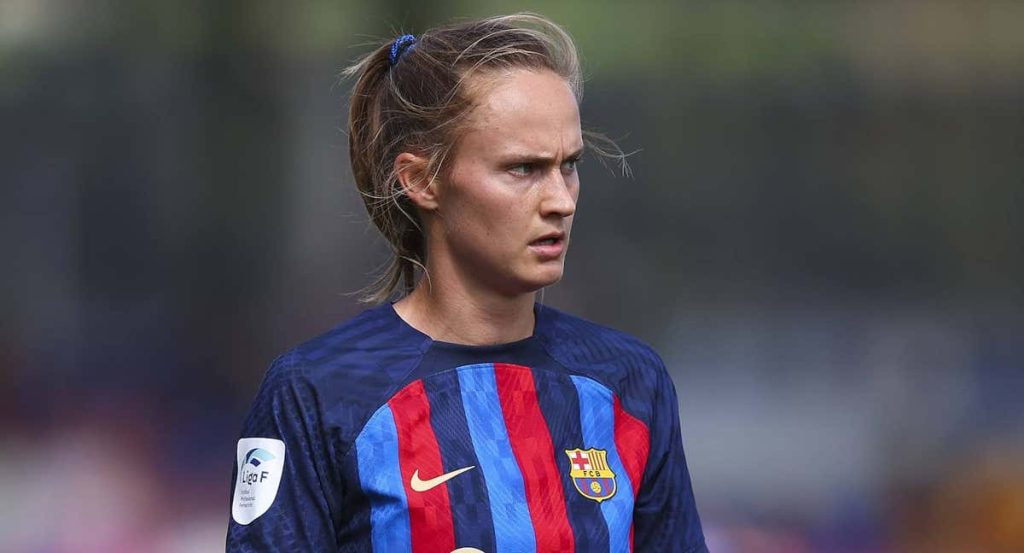 Hansen durante un partido del Barça esta temporada.