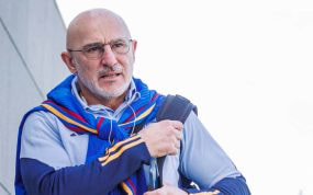 Luis de la Fuente con la Selección española.