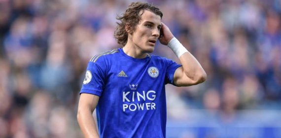 Çağlar Söyüncü con el Leicester.