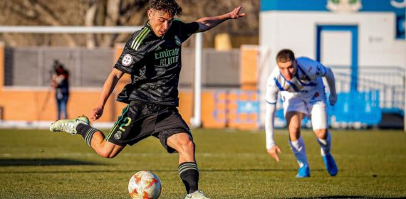 David Jiménez, durante un partido con el Juvenil A.