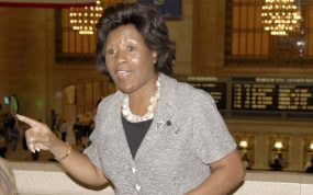 Deloris Jordan durante un acto en Nueva York.