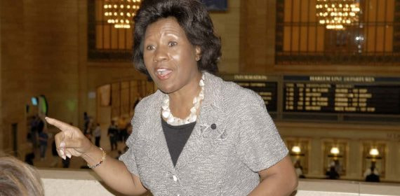 Deloris Jordan durante un acto en Nueva York.