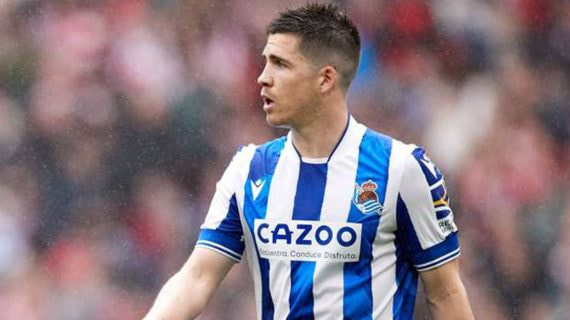Igor Zubeldia, durante el último derbi vasco.