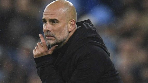 Pep Guardiola durante el encuentro.