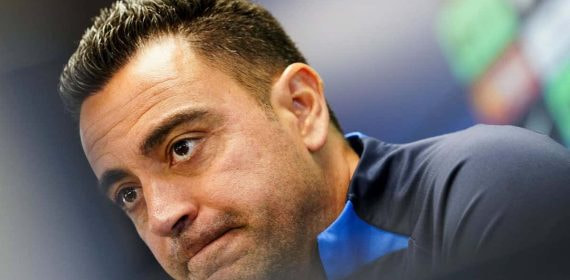 Xavi Hernández, en rueda de prensa previa al partido de Vallecas.