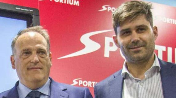 Javier Tebas (LaLiga) y David Aganzo (AFE).
