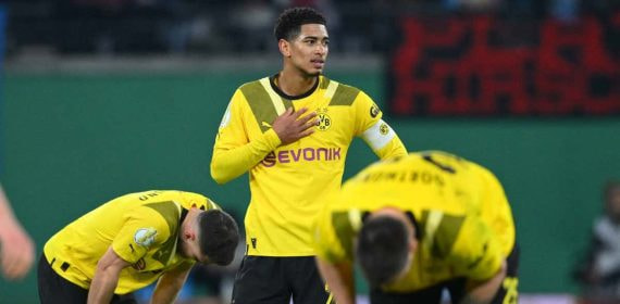 Bellingham, en un partido con el Borussia Dortmund.