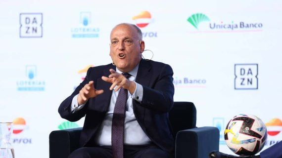 Javier Tebas, presidente de LaLiga, en un acto de Europa Press.