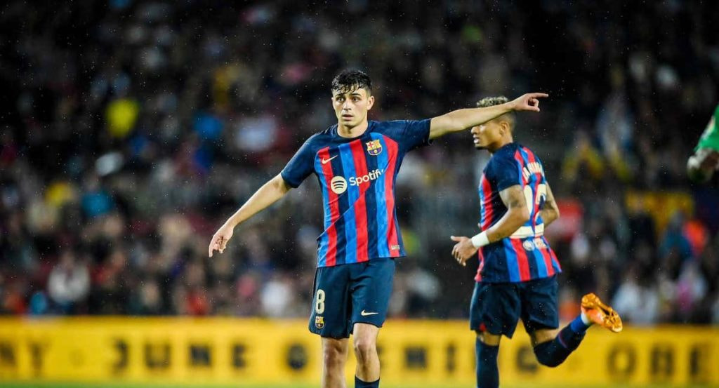 Pedri González durante el encuentro ante el Betis.