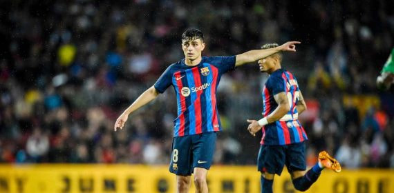 Pedri González durante el encuentro ante el Betis.
