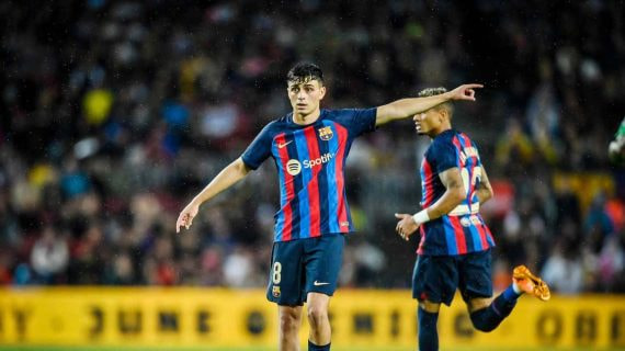 Pedri González durante el encuentro ante el Betis.
