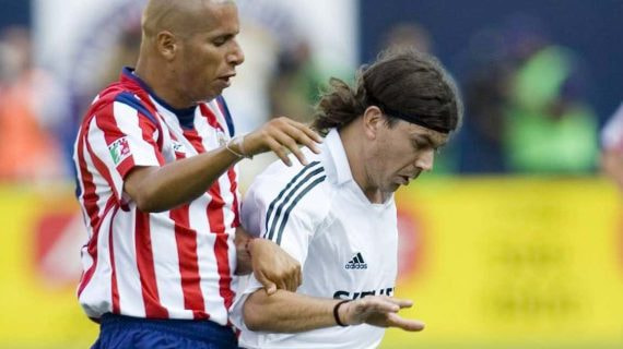 Pablo García, en un partido con el Real Madrid.