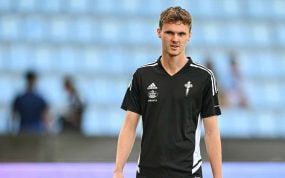 Williot Swedberg, antes de un partido con el Celta.