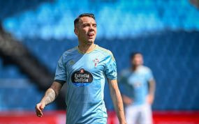 Iago Aspas, en un partido esta temporada.
