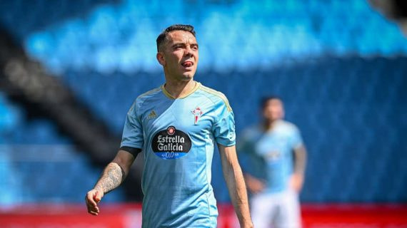 Iago Aspas, en un partido esta temporada.
