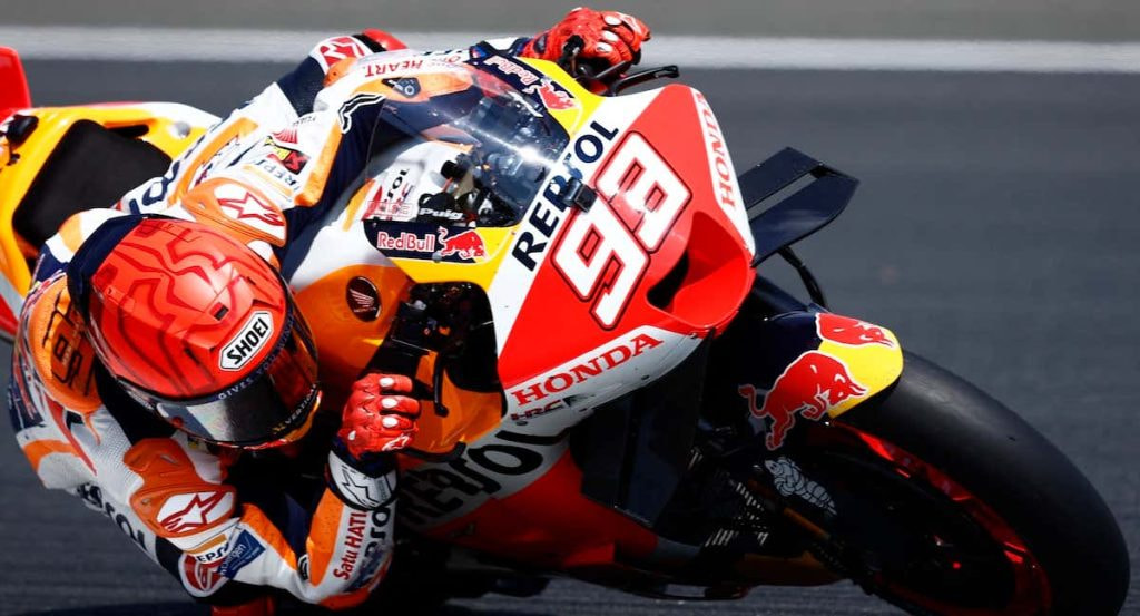 Marc Márquez sobre su Honda de MotoGP.