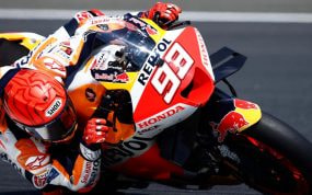 Marc Márquez sobre su Honda de MotoGP.