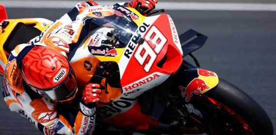 Marc Márquez sobre su Honda de MotoGP.