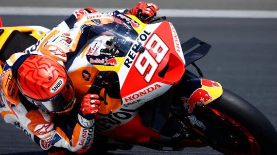 Marc Márquez sobre su Honda de MotoGP.