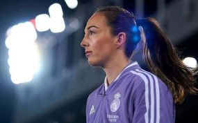 Caroline Weir durante un partido con el Real Madrid en este curso.