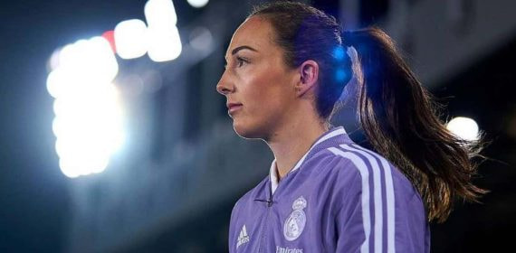 Caroline Weir durante un partido con el Real Madrid en este curso.
