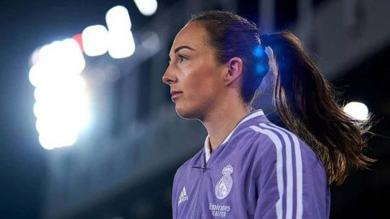 Caroline Weir durante un partido con el Real Madrid en este curso.