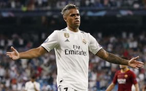 Mariano, en un partido con el Real Madrid