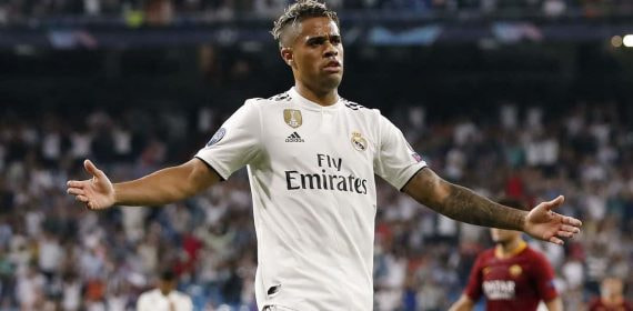Mariano, en un partido con el Real Madrid