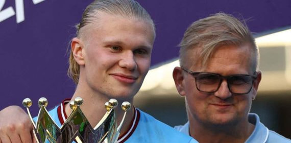 Alf-Inge Haaland con su hijo Erling, estrella del Manchester City.