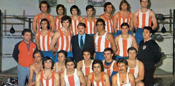 Imagen de uno de los equipos del Atlético de Madrid boxeo.