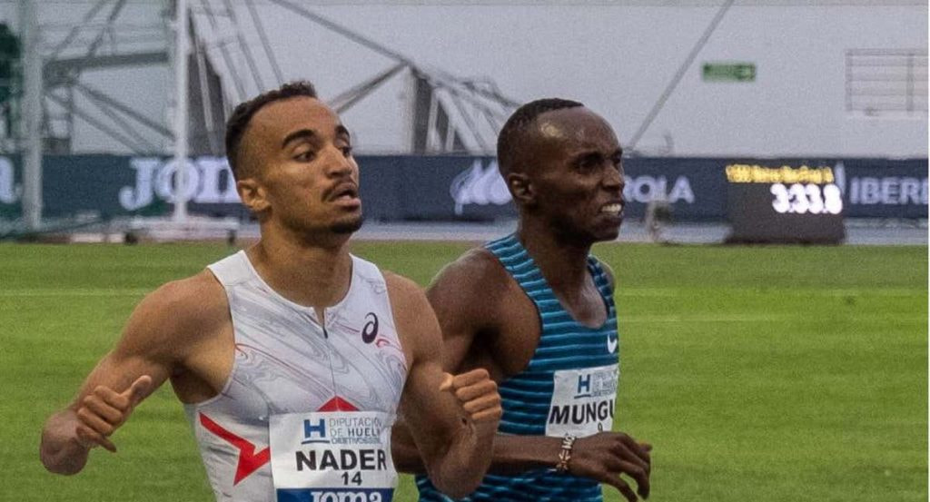 El atleta Isaac Nader en plena carrera.