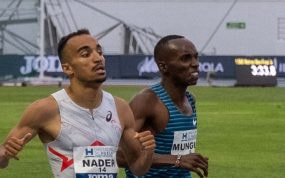El atleta Isaac Nader en plena carrera.