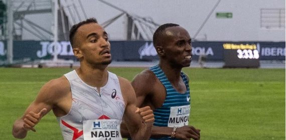 El atleta Isaac Nader en plena carrera.