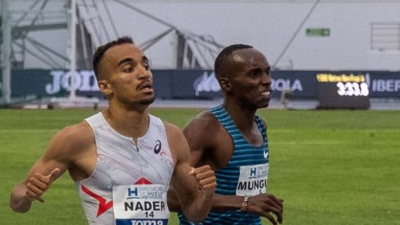 El atleta Isaac Nader en plena carrera.