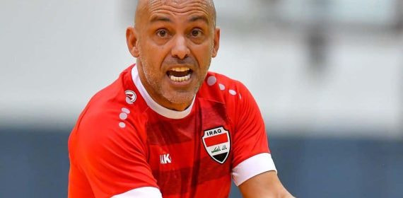 El técnico brasileño Cacau dirigió su primer entrenamiento como seleccionador iraquí para preparar su debut ante Palestina en la Arab Futsal Cup.