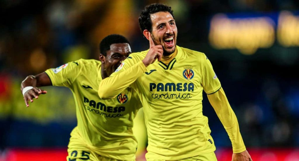 Dani Parejo celebra un gol con el Villarreal.