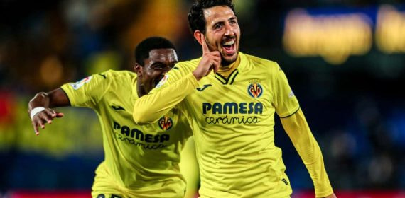 Dani Parejo celebra un gol con el Villarreal.