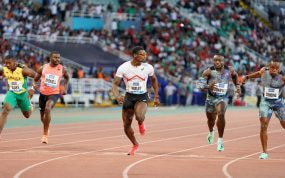 Fred Kerley gana la prueba de los 100 metros en la Diamond League de Rabat.