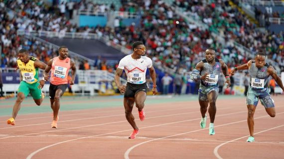 Fred Kerley gana la prueba de los 100 metros en la Diamond League de Rabat.