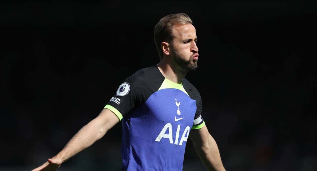 Kane celebra un gol con el Tottenham.