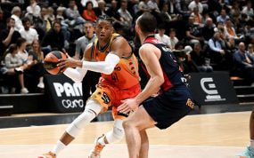 Jasiel Rivero en un partido de Liga Endesa contra Baskonia.