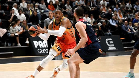 Jasiel Rivero en un partido de Liga Endesa contra Baskonia.