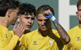 Joel Domínguez, jugador de Las Palmas.