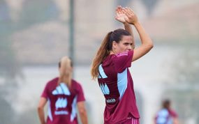 Laia Codina, durante un entrenamiento con la Selección en Benidorm.